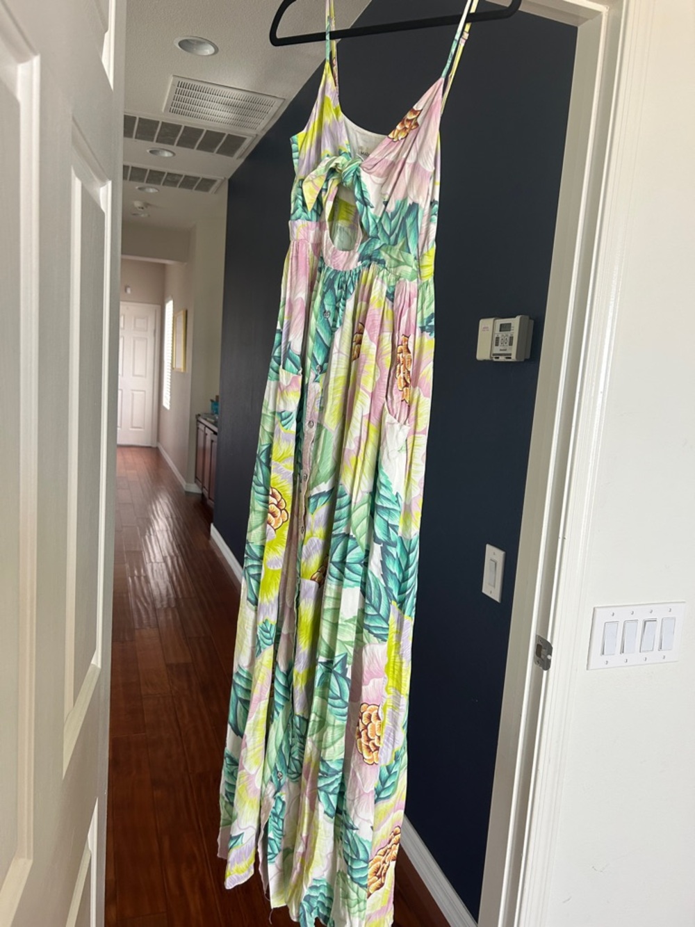 Mara Hoffman flora stone tie front maxi dress